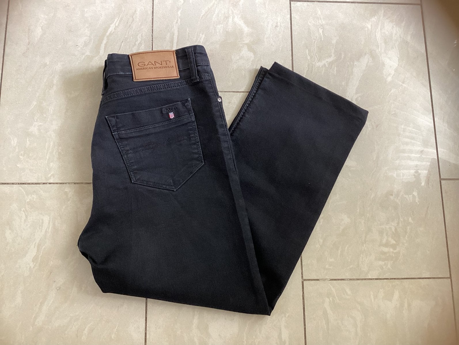 Originele GANT zwart stretch jeans 38W30L, Ophalen, Zo goed als nieuw, Zwart, W36 - W38 (confectie 52/54)