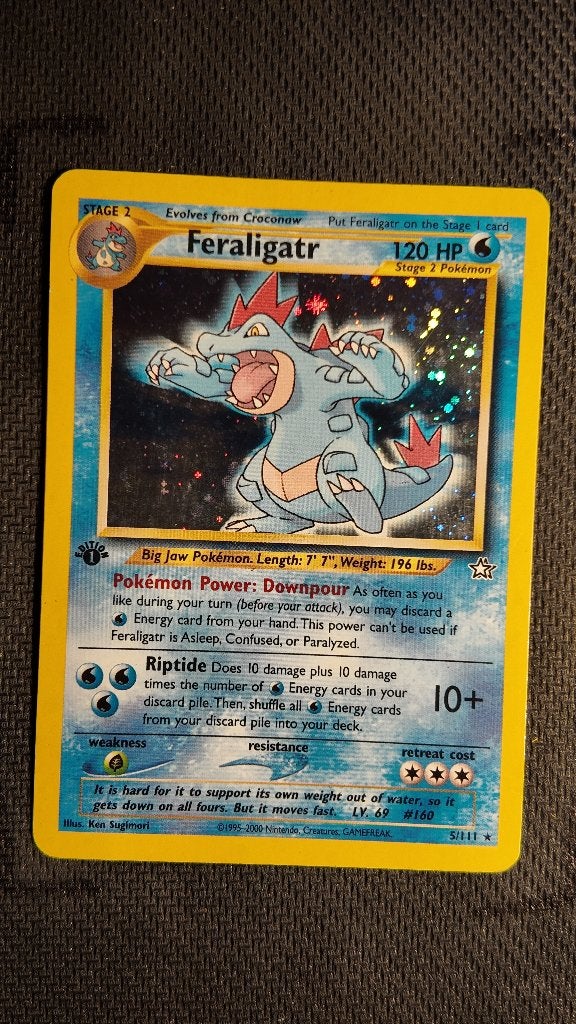Feraligatr 5 Neo Genesis 1st Ed | Pokemon kaart, Ophalen, Zo goed als nieuw, Losse kaart, Foil