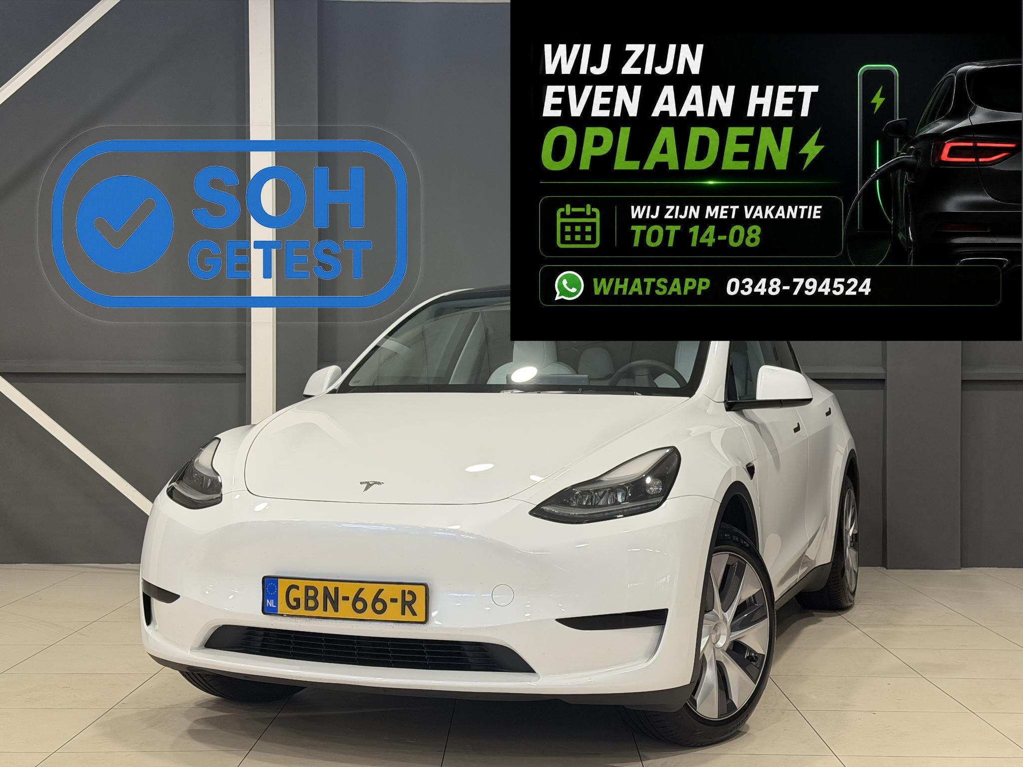 Tesla Model Y RWD 58 kWh | Trekhaak | SOH 94,3% | Wit leder, Automaat, 238 pk, Gebruikt, 375 min