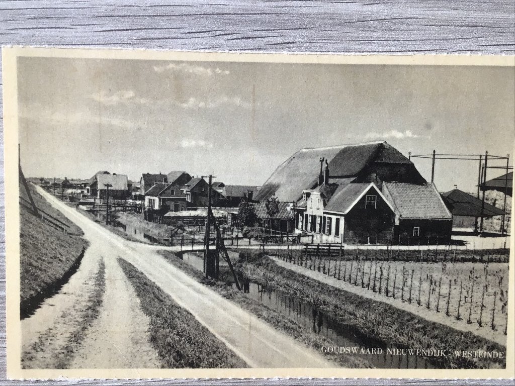 Goudswaard Nieuwendijk Westeinde 1955-60, Verzenden, 1940 tot 1960, Ongelopen, Zuid-Holland