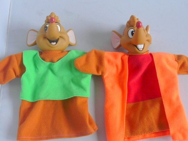 Handpoppen Tom en Pieter, Verzamelen, Disney, Ophalen of Verzenden, Donald Duck, Zo goed als nieuw, Beeldje of Figuurtje