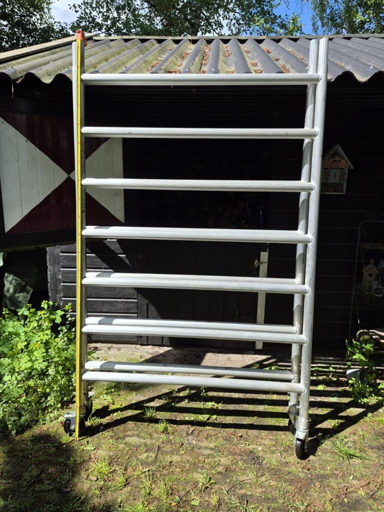 Altrex  aluminium Rolsteiger - Complete Set, Ophalen of Verzenden, Gebruikt, Rolsteiger of Kamersteiger, 5 meter of hoger