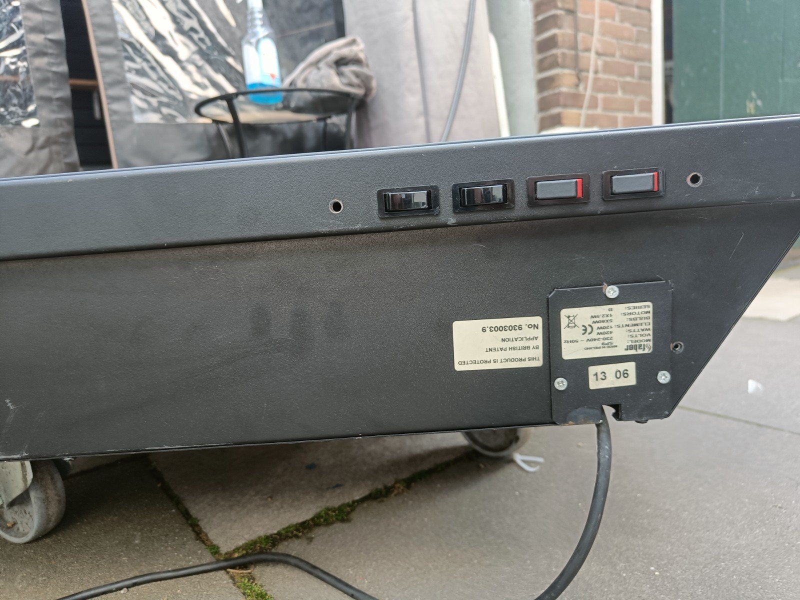 Faber sp9 Moderne elektrische haard met afstandsbediening, Ophalen, Gebruikt, Hangende haard, Elektrische haard