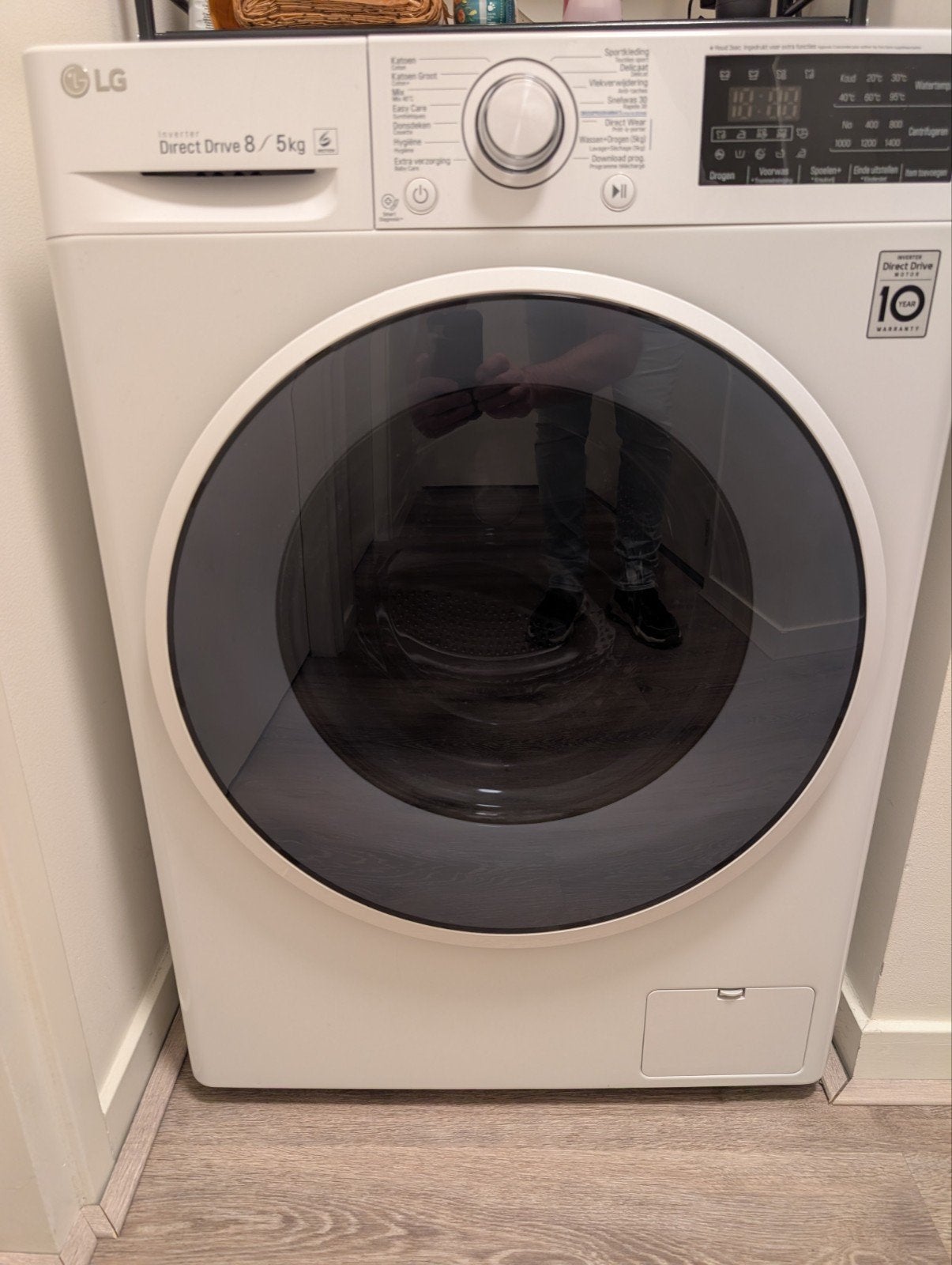 LG F4J6TM0W Direct Drive was/droog combinatie - 8/5 kg, Ophalen, 1200 tot 1600 toeren, 8 tot 10 kg, Zo goed als nieuw