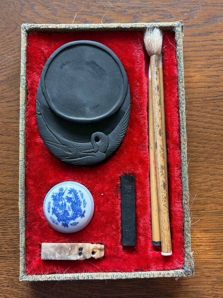 Complete Chinese kaligrafieset, Ophalen of Verzenden, Gebruikt