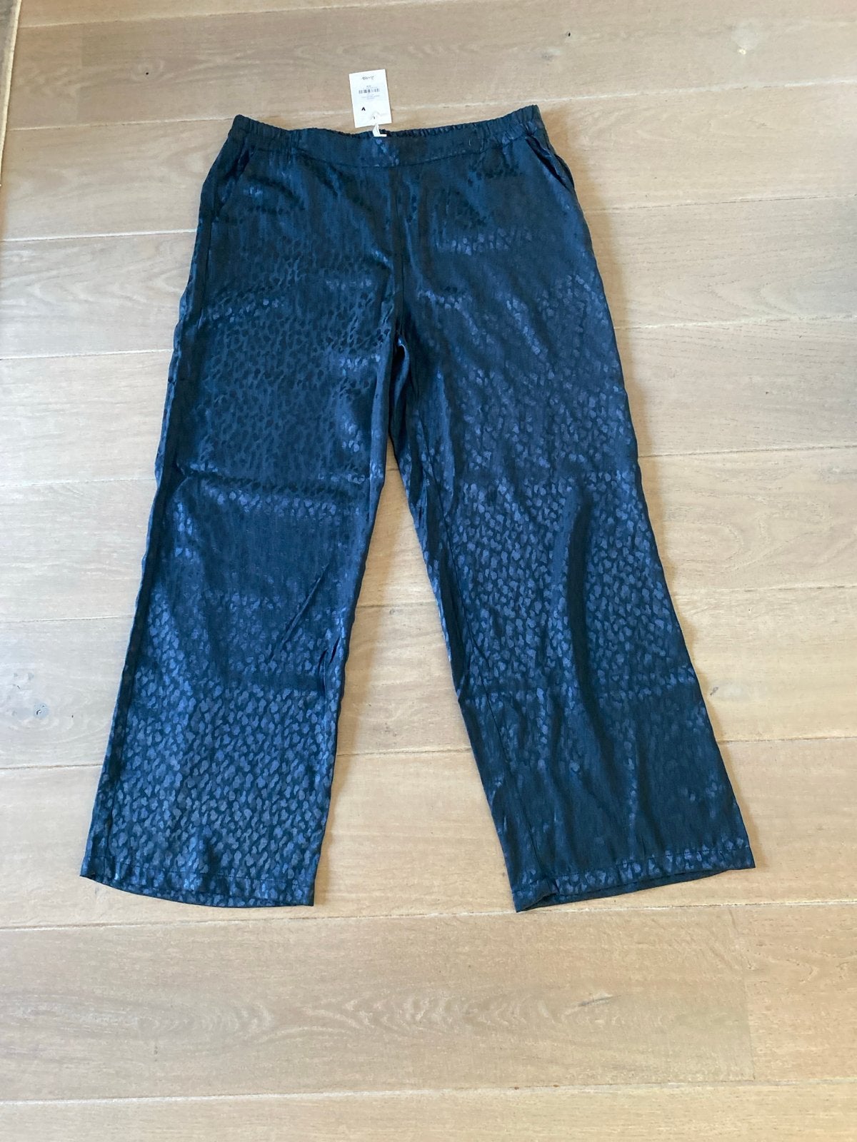 Zusss satijnen jacquard broek navy XXL, Blauw, Maat 46/48 (XL) of groter, Nieuw, Ophalen of Verzenden