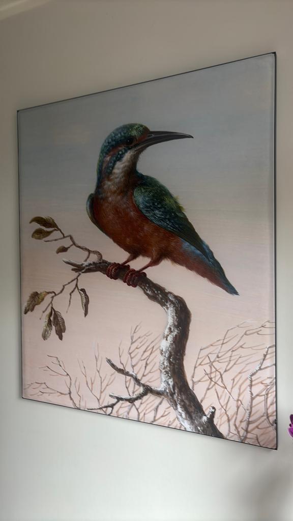 Ijsvogel Barbara Regina Dietzsch, Ophalen of Verzenden, Zo goed als nieuw, Schilderij, 100 tot 125 cm