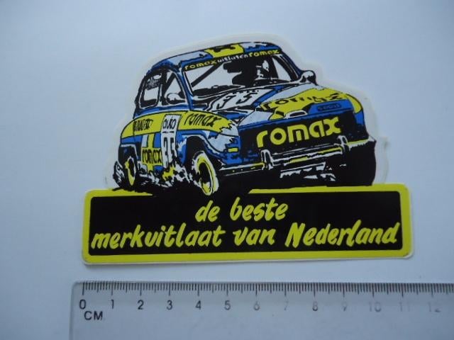sticker oud SAAB 99 96 Romax rally cross race Con Bakker 93, Verzenden, Zo goed als nieuw, Bedrijf of Vereniging