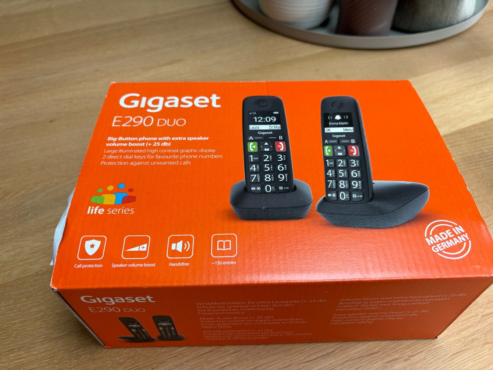Nieuw Gigaset E290 DUO - Draadloze tel met grote toetsen, Ophalen of Verzenden, Nieuw, 2 handsets
