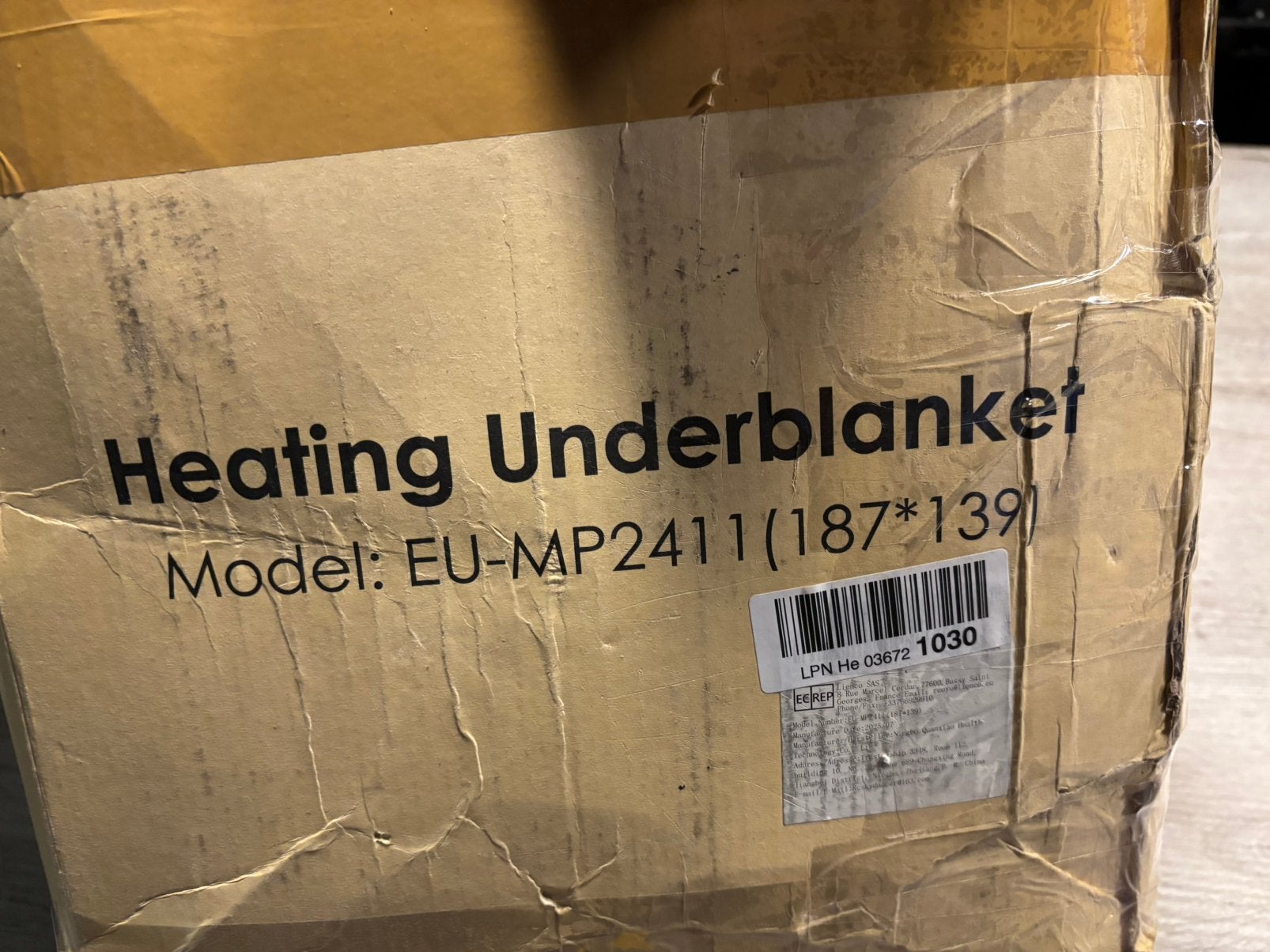 Elektrische warme onder deken voor op matras, Ophalen, Eenpersoons, Wit, Deken of Dekbed