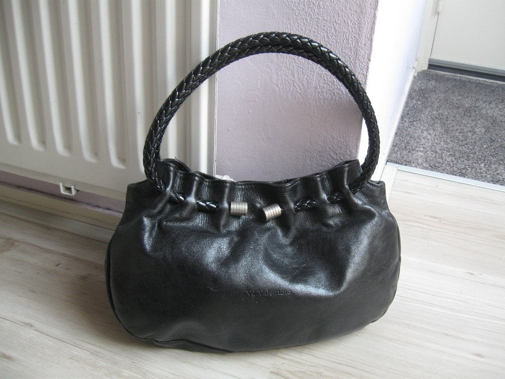 W. VALENTINO Mooie zwarte tas als nieuw, Ophalen of Verzenden, Zo goed als nieuw, Zwart, Handtas
