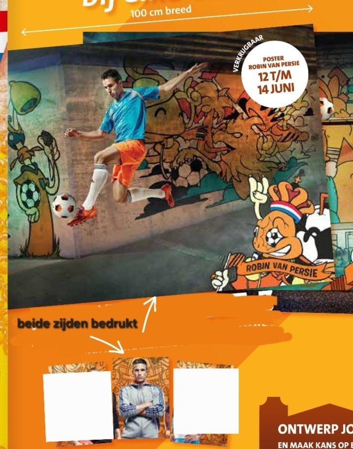 Robin van Persie - WK 2014 - poster 70 cm × 50 cm - nieuw, Ophalen of Verzenden, Nieuw, Overige binnenlandse clubs, Poster, Plaatje of Sticker
