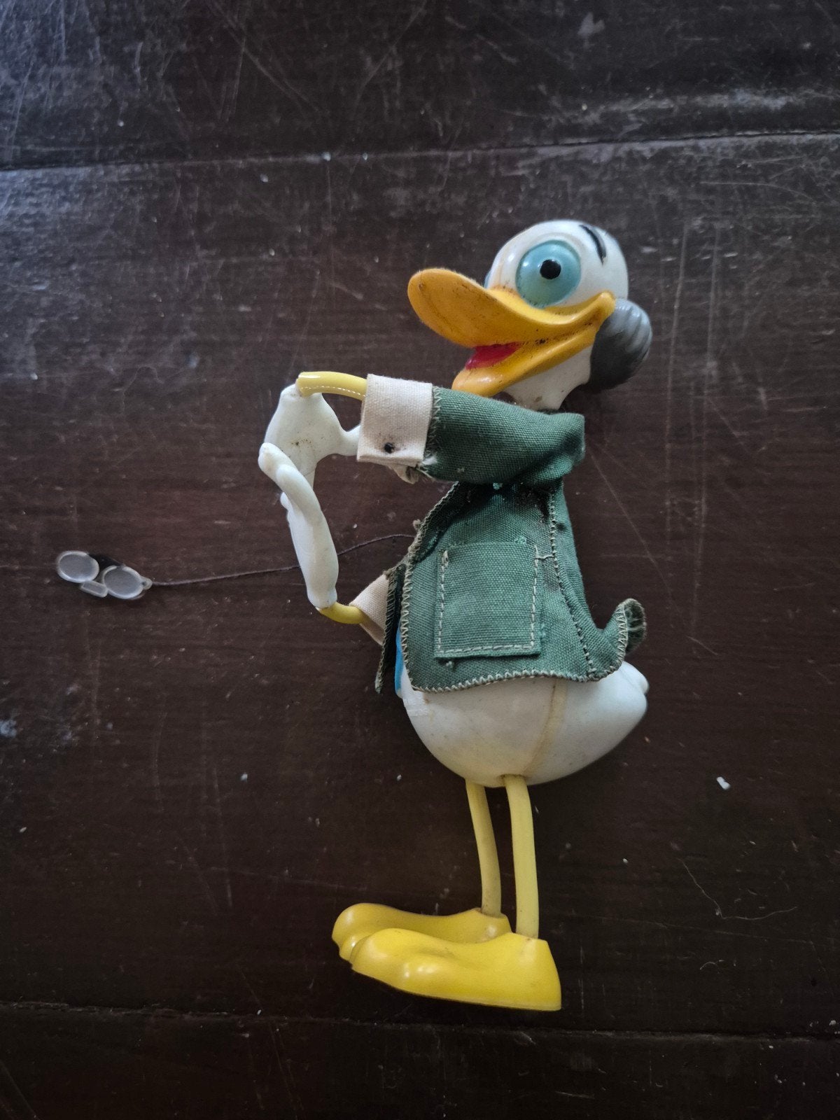 Vintage Donald Duck Figuur - Zeldzaam Verzamelobject, Verzamelen, Ophalen of Verzenden, Donald Duck, Gebruikt, Beeldje of Figuurtje