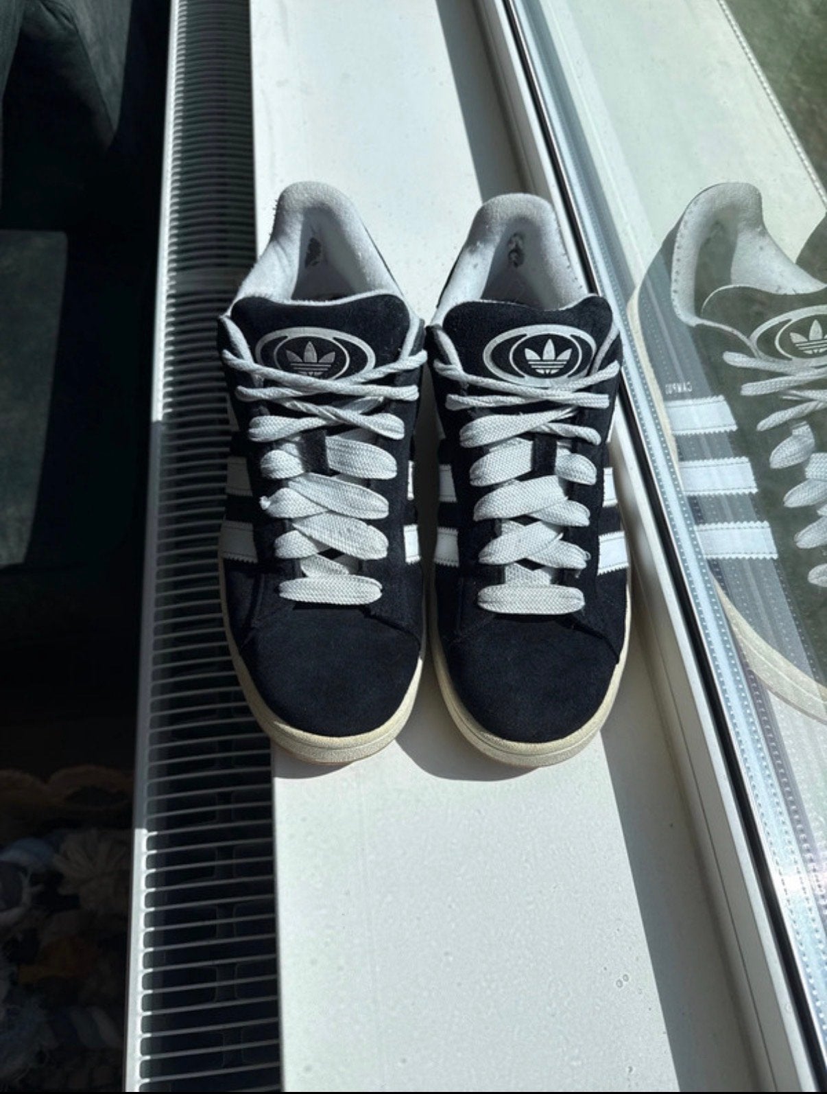 Adidas Campus sneakers zwart - Maat 42,5, Ophalen, Gedragen, Zwart, Sneakers of Gympen