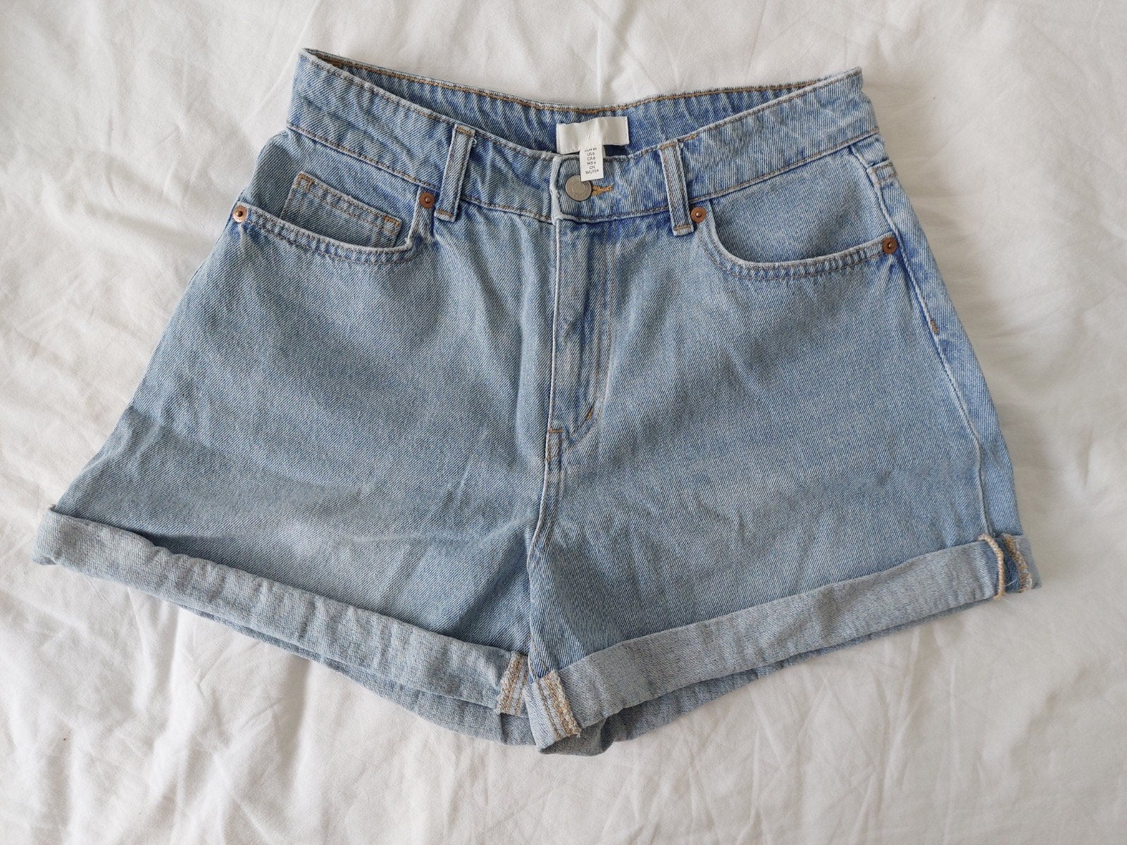 jeans short HM, spijker korte broek mt 38, Ophalen of Verzenden, Overige maten, Blauw