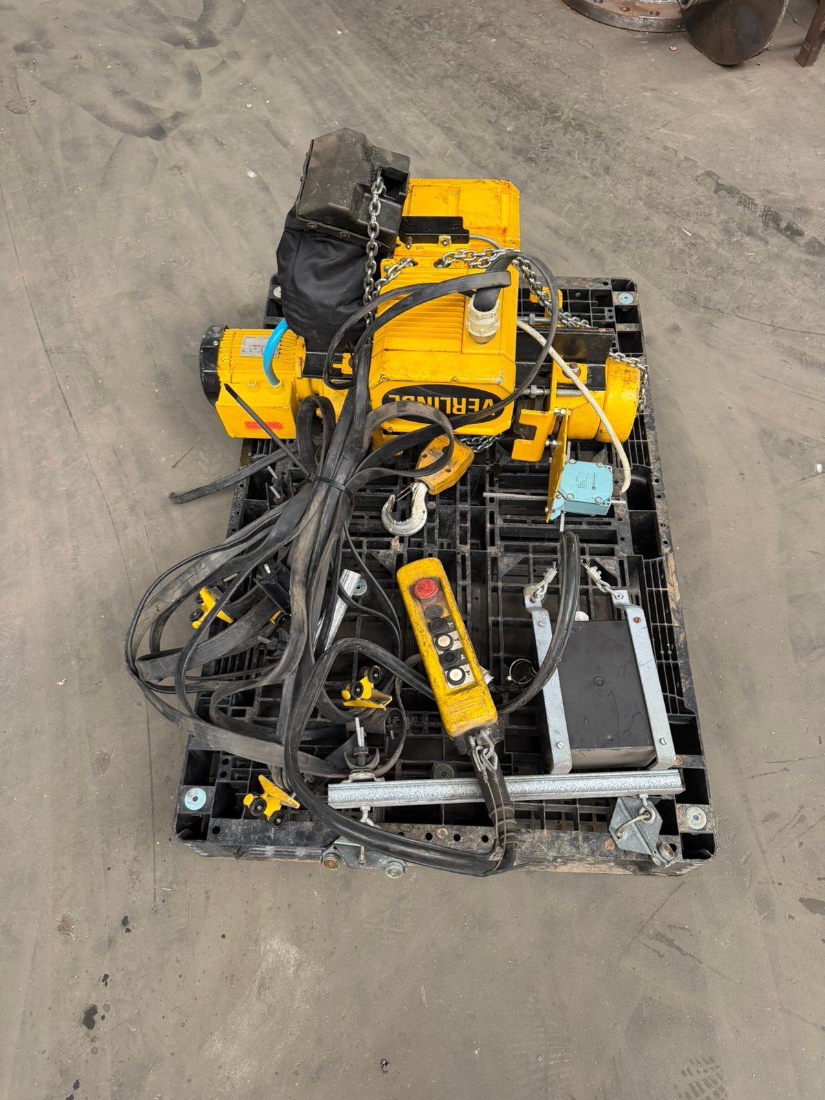 Verlinde 1 ton elektrische takel met elektrische loopkat, Ophalen of Verzenden, Zo goed als nieuw