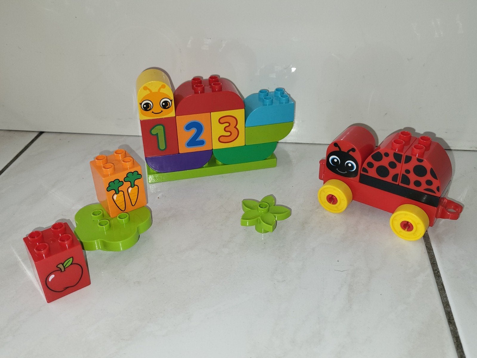 Duplo lieveheersbeestje en rups, Gebruikt, Ophalen of Verzenden, Duplo, Duplo