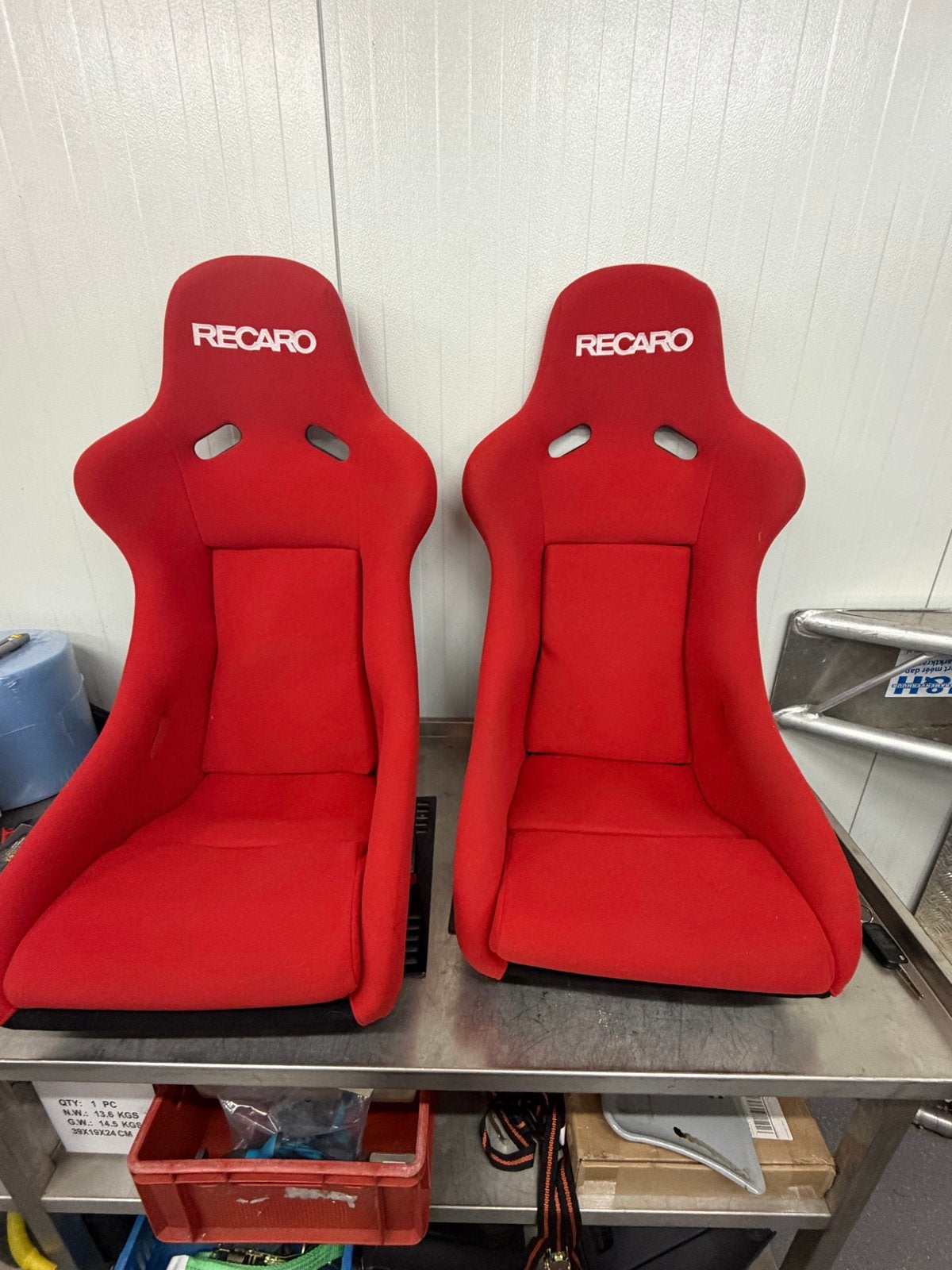 Recaro Pole Position  rood, Auto-onderdelen, Interieur en Bekleding, Ophalen, Gebruikt, Universele onderdelen