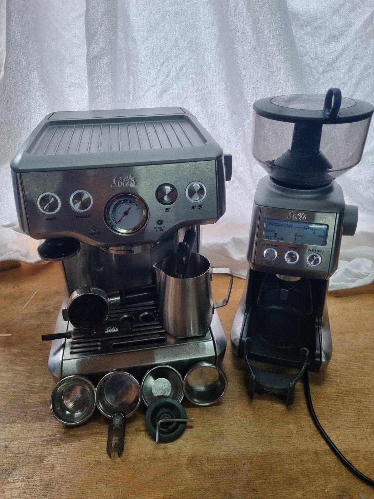 Solis Caffespresso Pro & Bonenmaler. (gereviseerd en getest), Gebruikt, Ophalen of Verzenden, Combi, 2 tot 4 kopjes