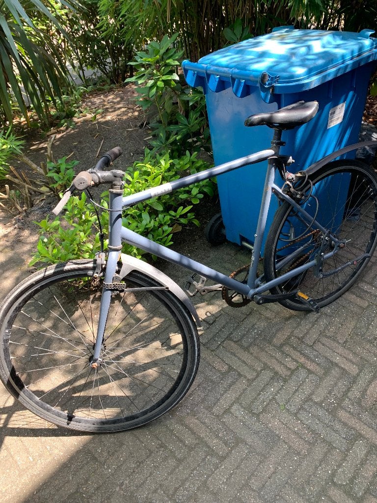 RACE FIETS met dunne banden € 25,=. Met gratis kabelslot, Overige merken, Minder dan 10 versnellingen, Gebruikt, Aluminium