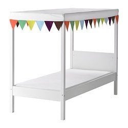 bed / kinderbed / hemelbed Ikea Övre /(lounge- of tuinbank?), Ophalen, Gebruikt, 70 tot 85 cm, Lattenbodem