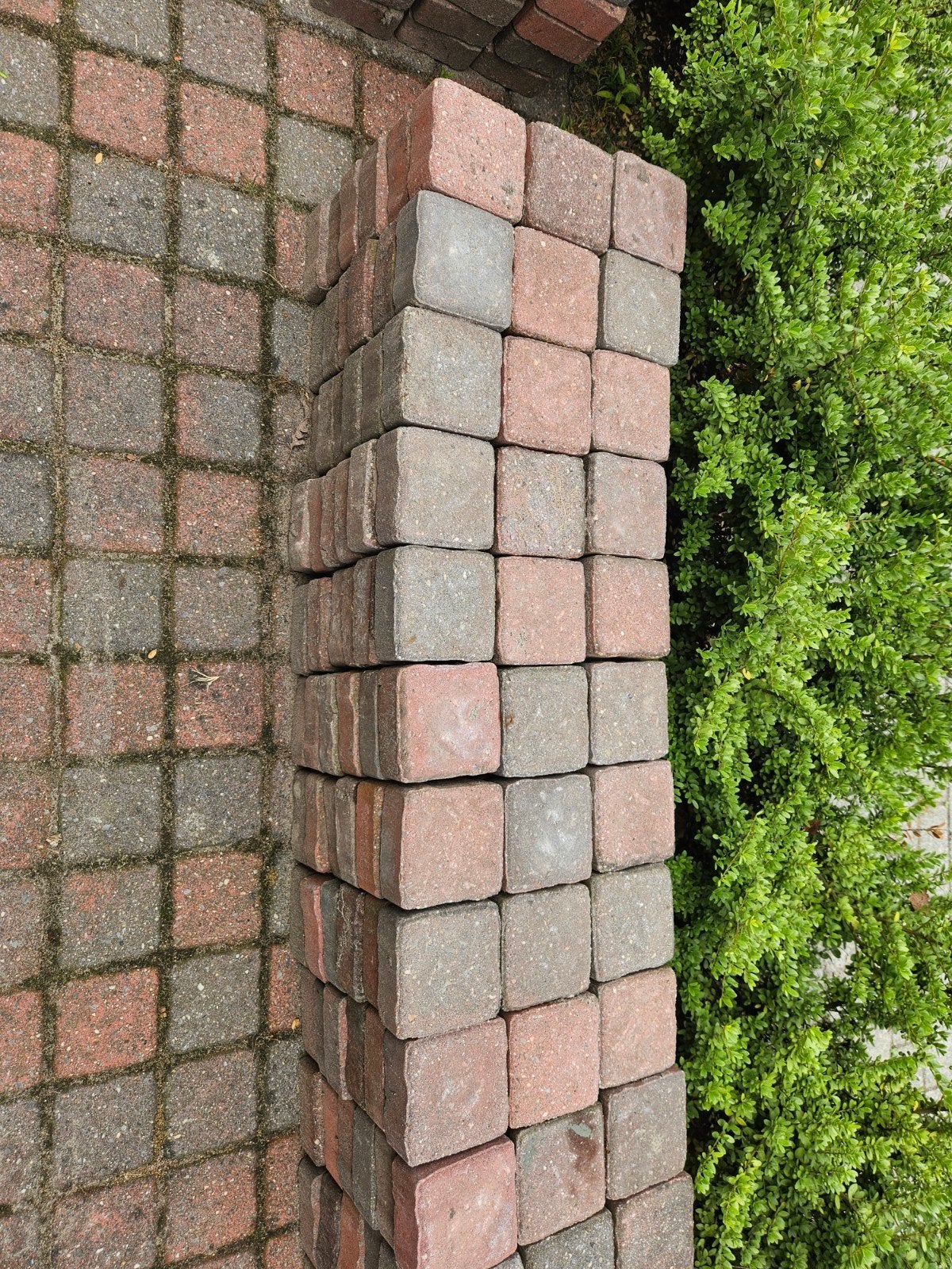 Gebruikte terrastegels / klinkers - rood/grijs, Ophalen, Overige materialen, Gebruikt, Minder dan 20 cm