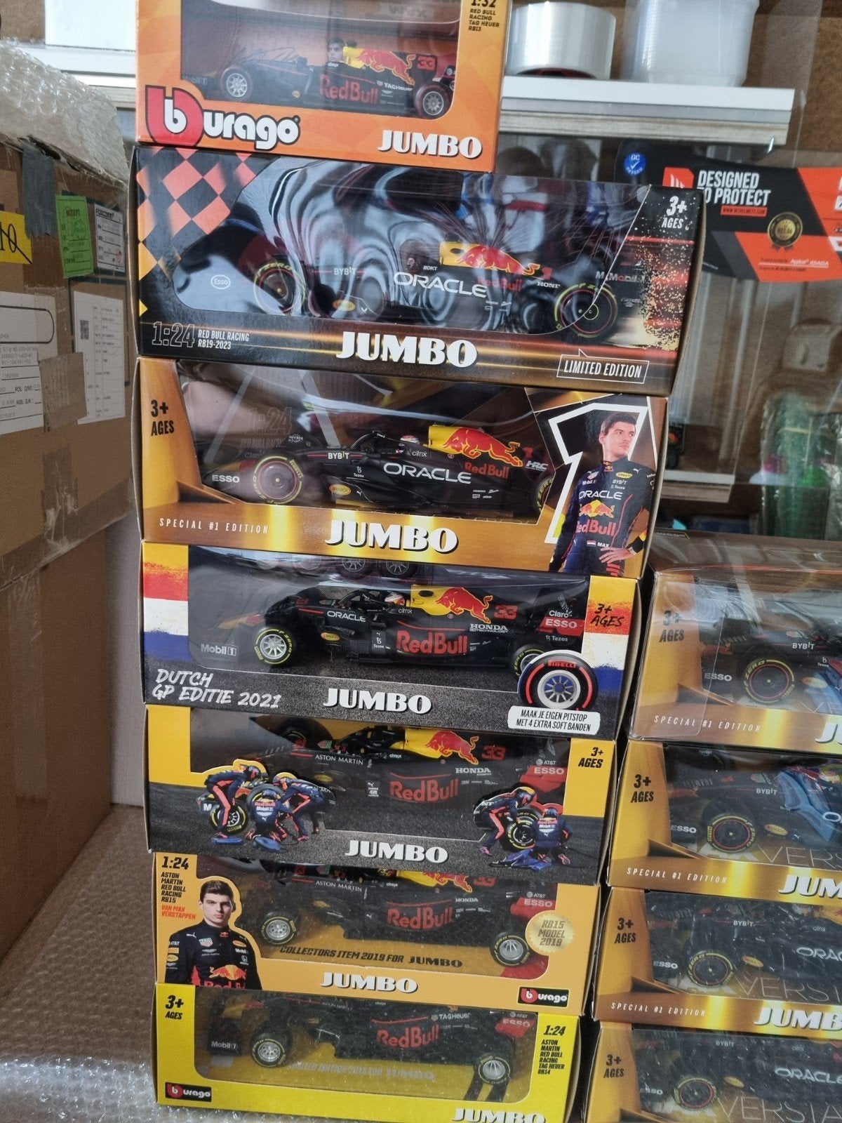 Max Verstappen Jumbo model auto's nieuw in doos., Ophalen of Verzenden, Nieuw