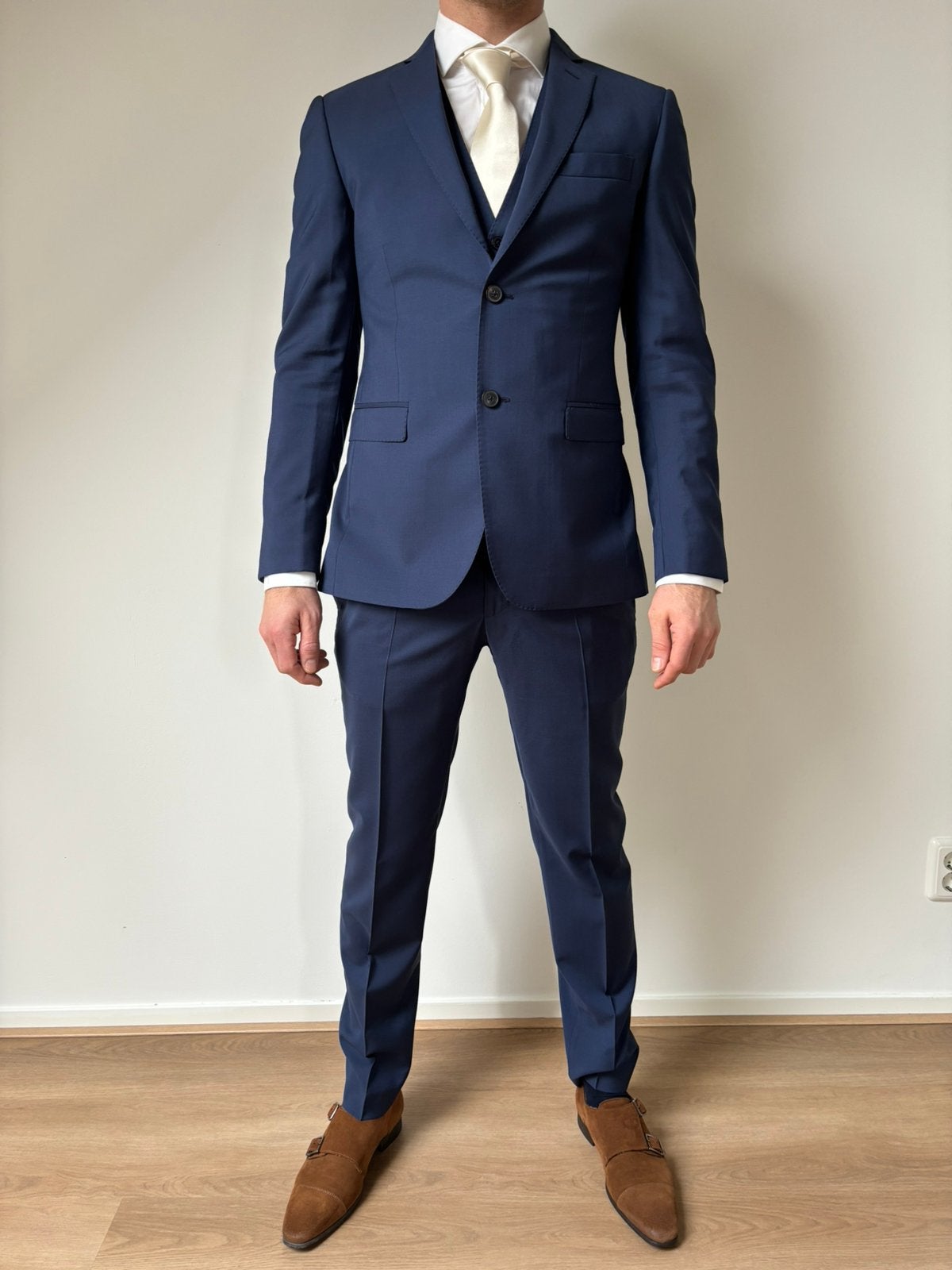 Lab Pal Zileri pak heren maat 48, Kleding | Heren, Ophalen, Zo goed als nieuw, Maat 48/50 (M), Blauw