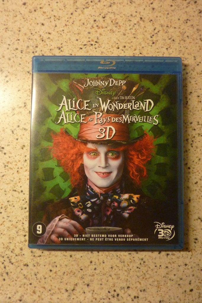 Alice In Wonderland 3D (Johnny Depp), Cd's en Dvd's, Ophalen of Verzenden, Zo goed als nieuw, Science Fiction en Fantasy