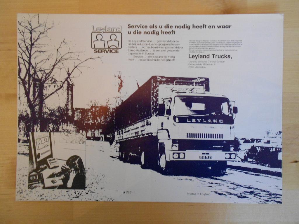 Leyland Service Brochure ca 1982 - Roadtrain, Ophalen of Verzenden, Zo goed als nieuw, Overige merken, Leyland