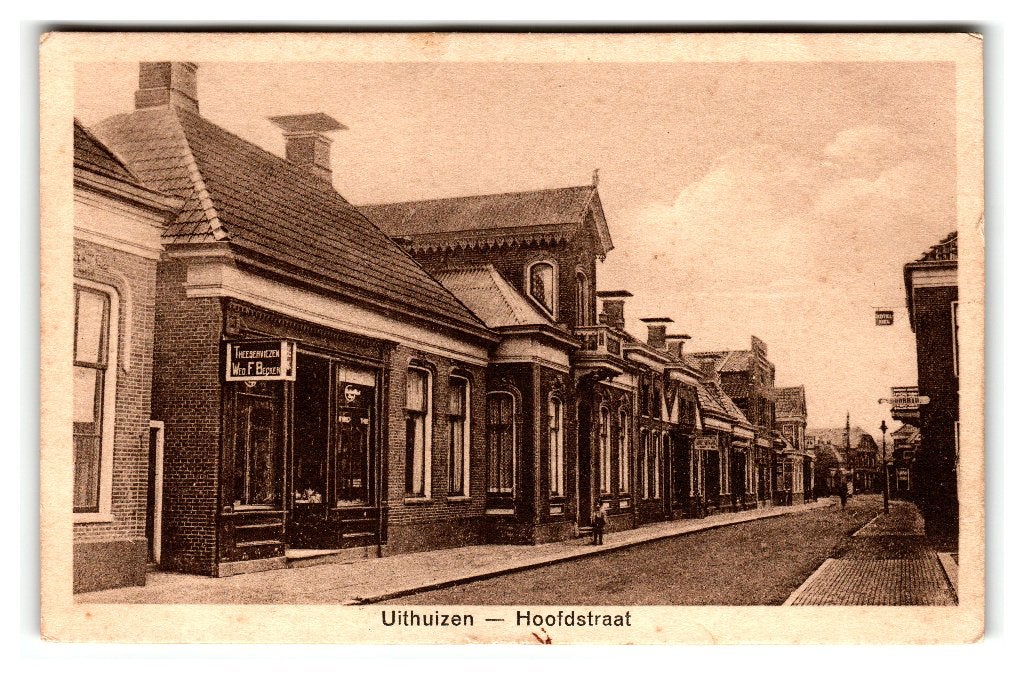 Uithuizen, Hoofdstraat, Verzenden, 1920 tot 1940, Gelopen, Groningen