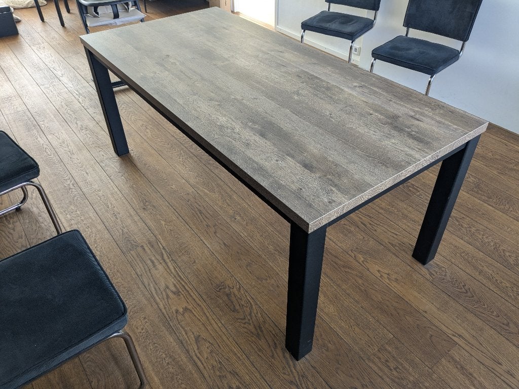 Eettafel 190x80 cm, Gebruikt, Vijf personen of meer, 150 tot 200 cm, Metaal