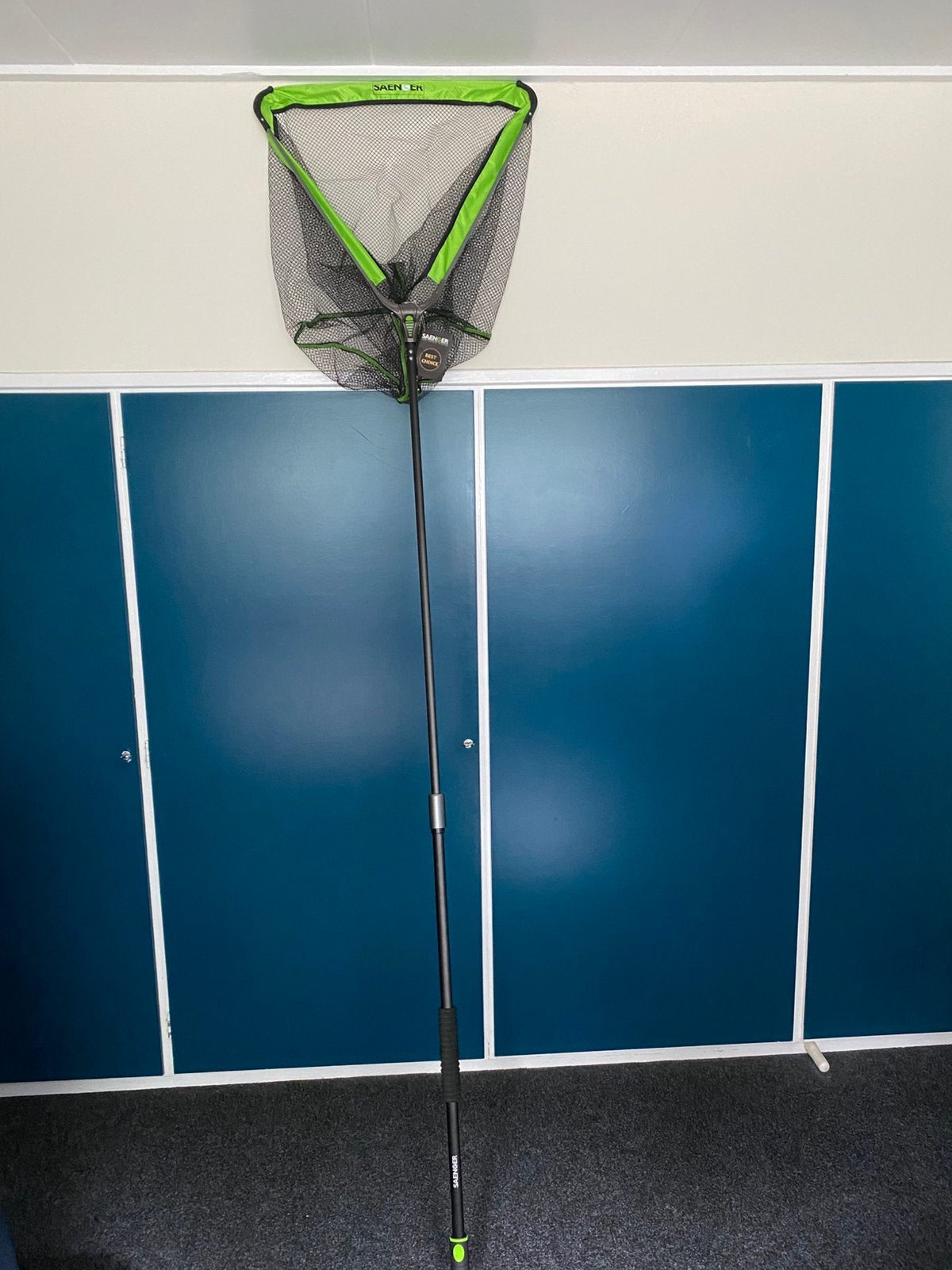 NIEUW Saenger Max Forcer 2,4m 55x55cm rubber schepnet, Nieuw, S, H, Net of Fuik