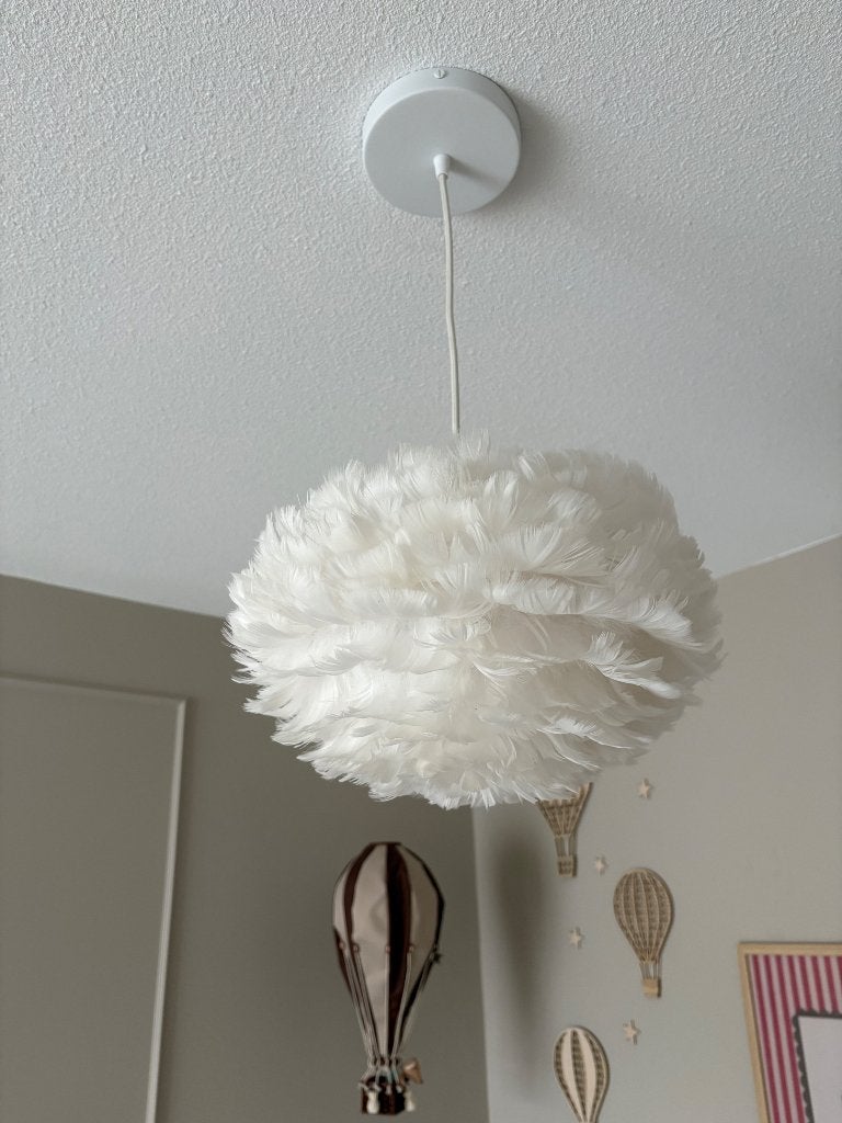 Umage eos mini veerlampen 35cm wit incl wit koord, Huis en Inrichting, Lampen | Hanglampen, Ophalen, Zo goed als nieuw, G4
