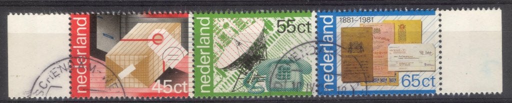 Combinaties of met tab (26) - 100 jaar PTT diensten, Postzegels en Munten, Postzegels | Nederland, Verzenden, Na 1940, Gestempeld
