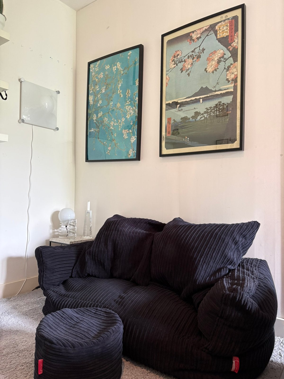 Big Bertha Original Josephine Zitzak Bank Zwart Corduroy, Ophalen, 100 tot 125 cm, 150 tot 200 cm, Tweepersoons