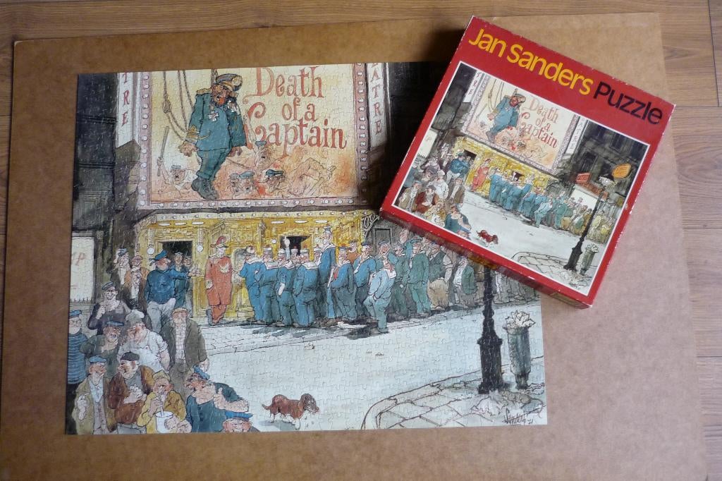 Flamenco Jan Sanders '' DEATH OF A CAPTAIN '' 1000 st., Ophalen of Verzenden, 500 t/m 1500 stukjes, Gebruikt, Legpuzzel