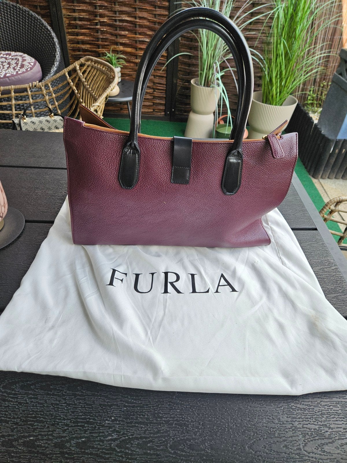 Furla Handtas Bordeauxrood Leer - Zo goed als nieuw, Ophalen of Verzenden, Zo goed als nieuw, Rood, Handtas