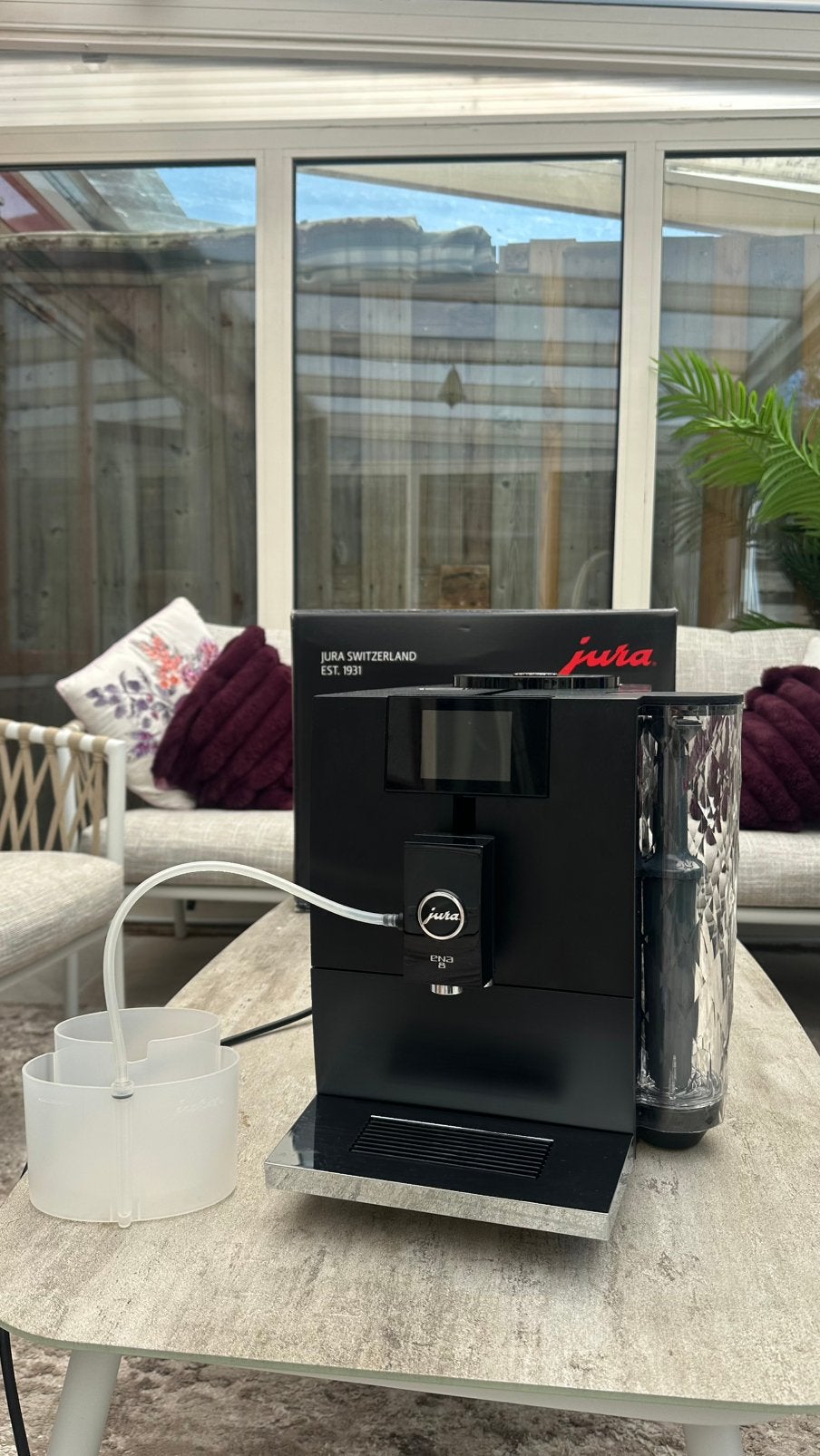 Jura ENA 8 volautomatische koffiemachine., Ophalen, Zo goed als nieuw, Jura, Koffiebonen