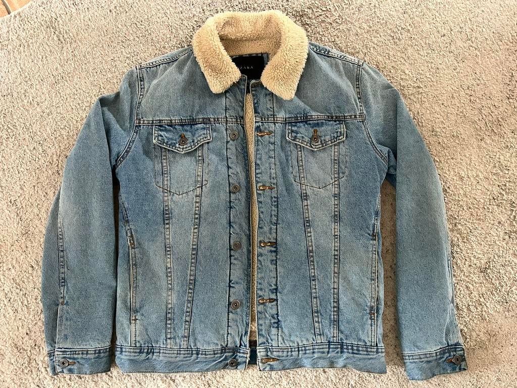 Zara heren denim jeans jas maat M, Ophalen of Verzenden, Zo goed als nieuw