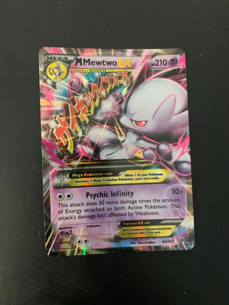 Pokémon Kaart: Mega Mewtwo EX (Full Art), Ophalen of Verzenden, Gebruikt, Losse kaart