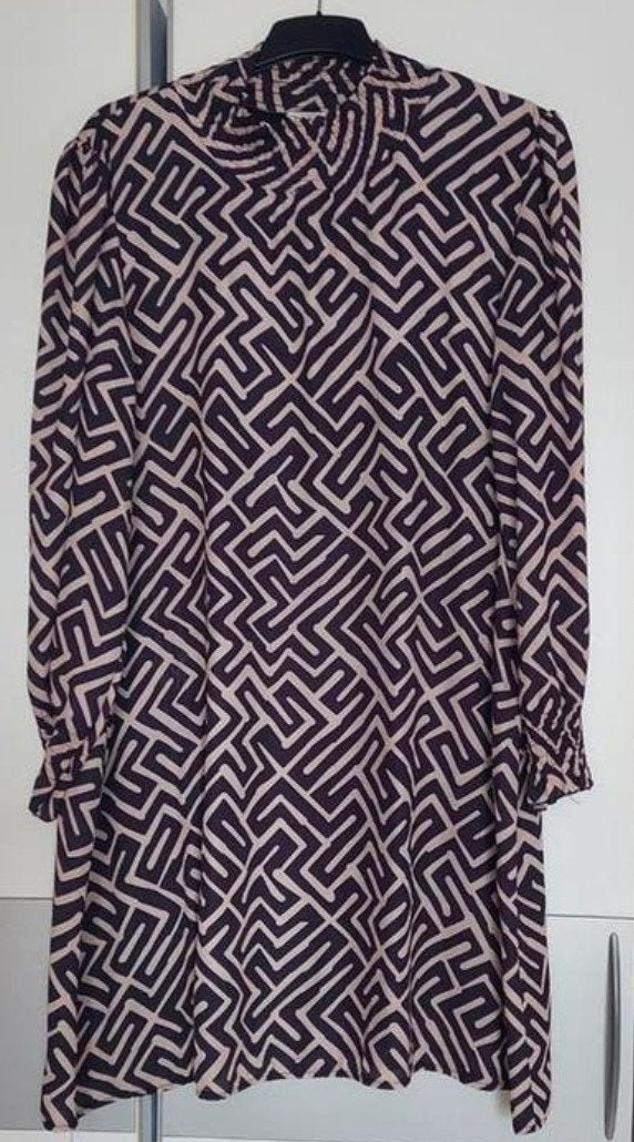 mt 54 paprika tuniek jurk zwart camel, Meerkleurig, Blouse of Tuniek, Ophalen of Verzenden, Paprika