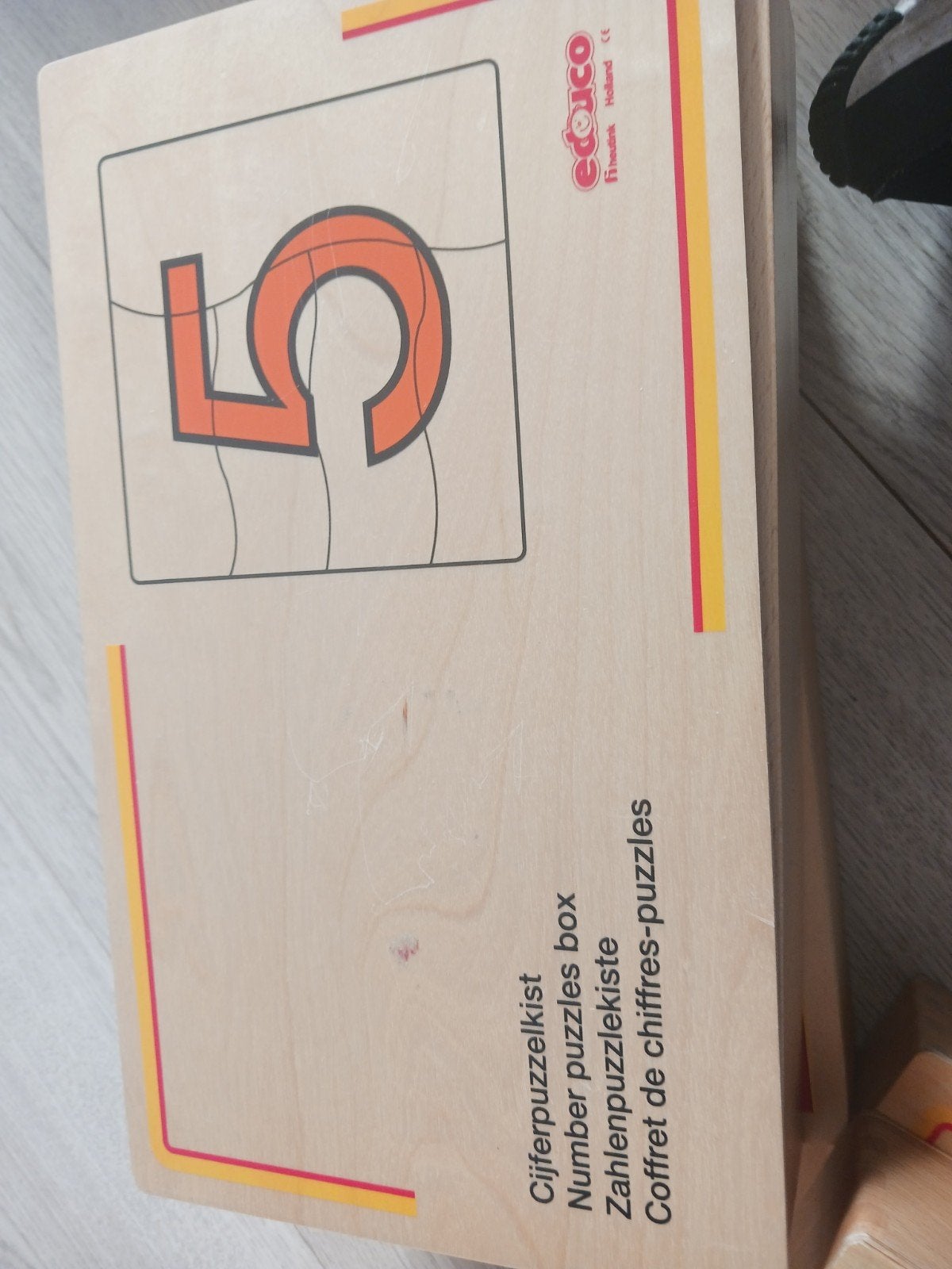 Educo Houten cijferpuzzel Educatief speelgoed, Ophalen, 2 tot 4 jaar, 10 tot 50 stukjes, Zo goed als nieuw