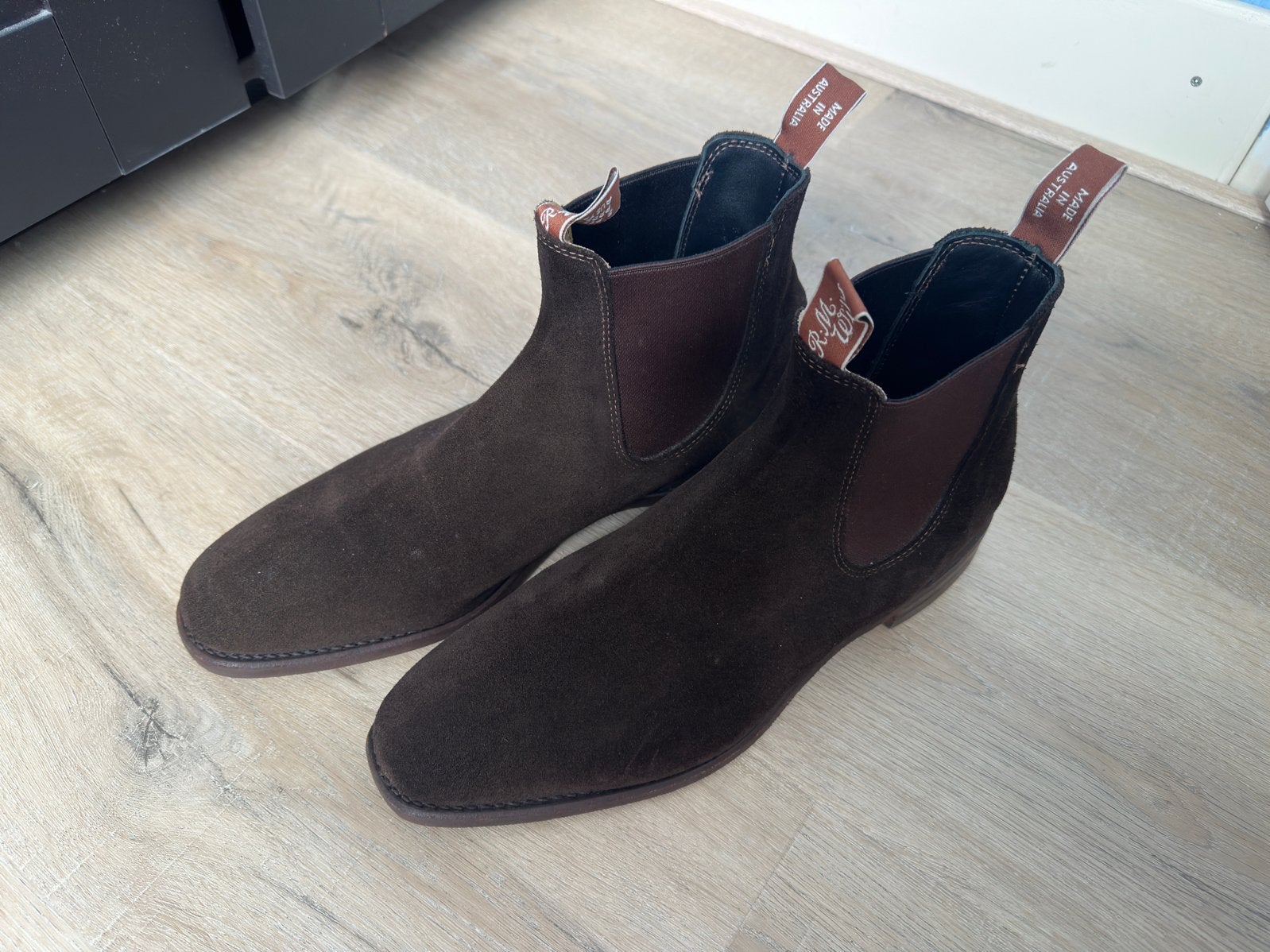 R.M. Williams Comfort Craftsman Boots - Bruin Suède, Kleding | Heren, Bruin, Verzenden, Boots, Zo goed als nieuw