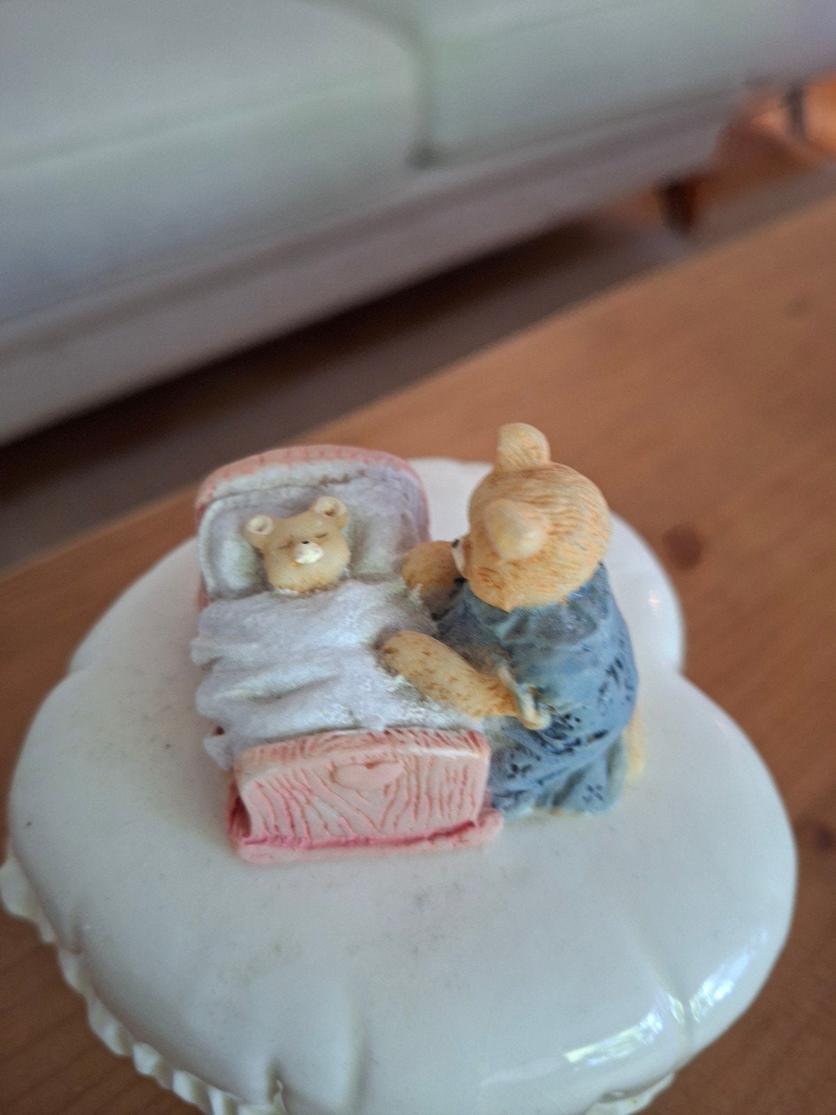 Vintage speeldoosje met beertjes en muziek, Ophalen of Verzenden, Gebruikt, Overige typen, Met geluid