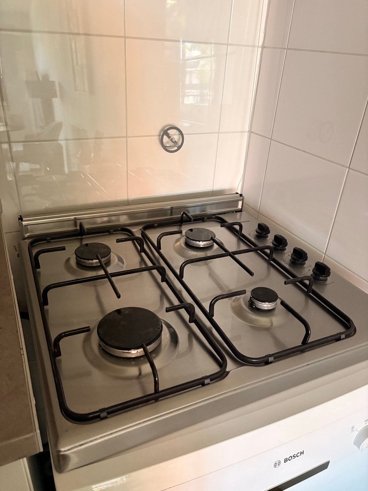 Bosch gaskookplaat, Ophalen, Gebruikt, 4 kookzones, Gas