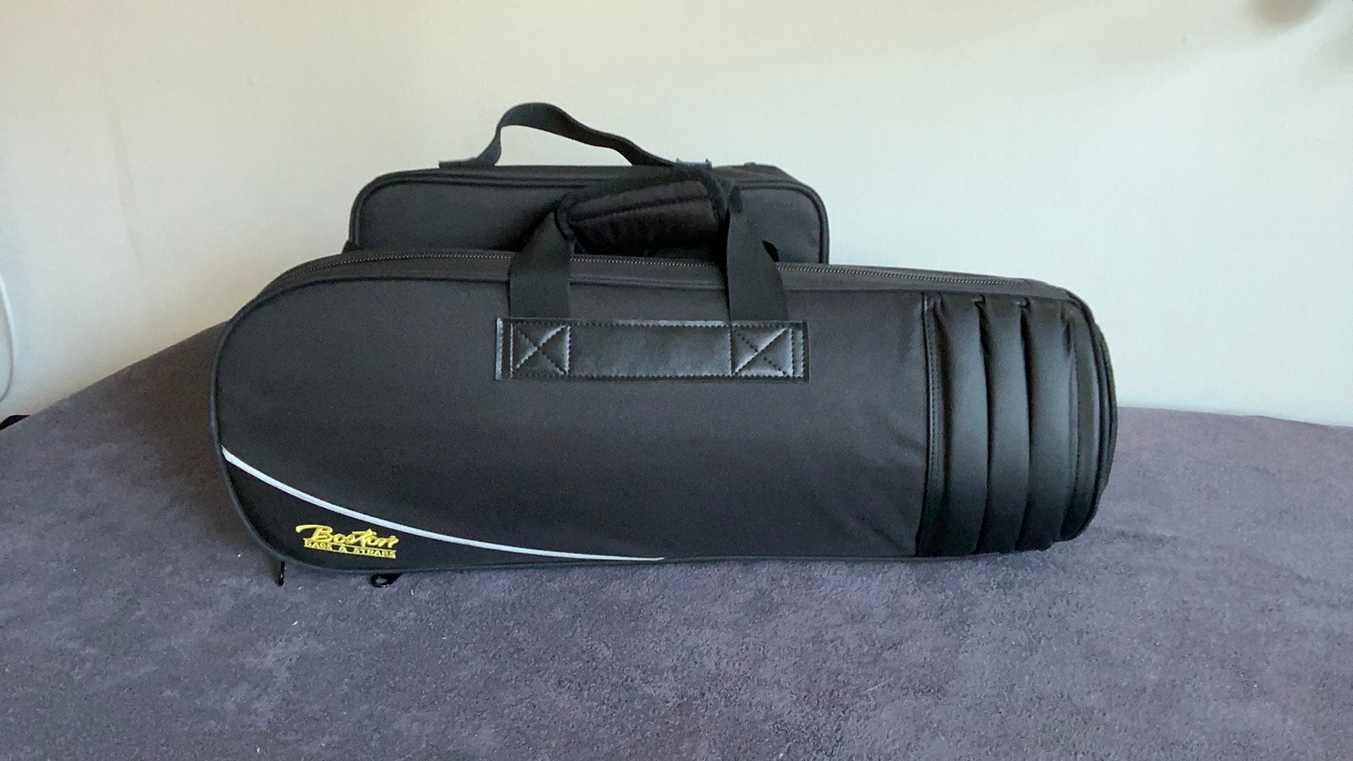 Boston gigbag voor trompet z.g.a.n. met accessoires-tas, Muziek en Instrumenten, Blaasinstrumenten | Trompetten, Ophalen of Verzenden