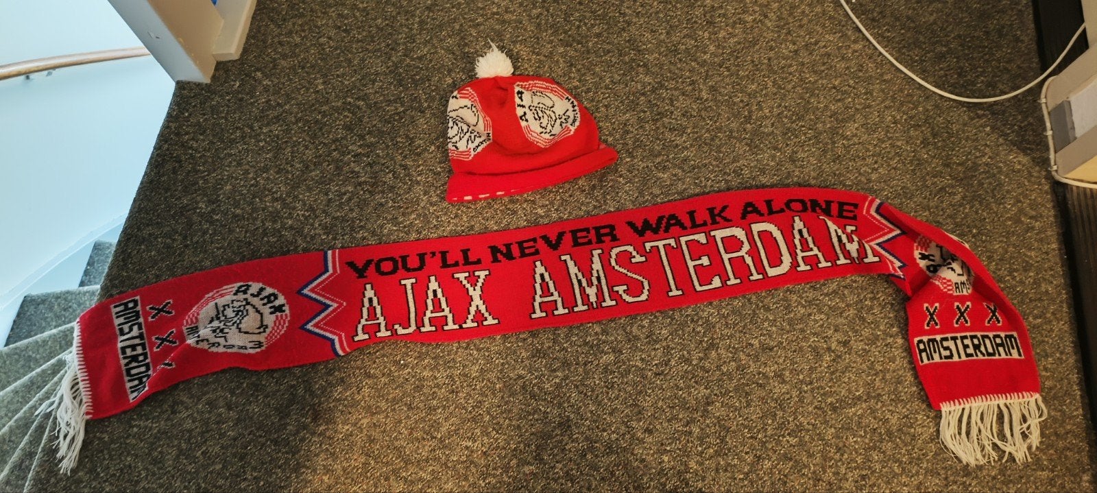 ajax sjaal en muts, Ophalen of Verzenden, Gebruikt, Ajax, Vaantje of Sjaal