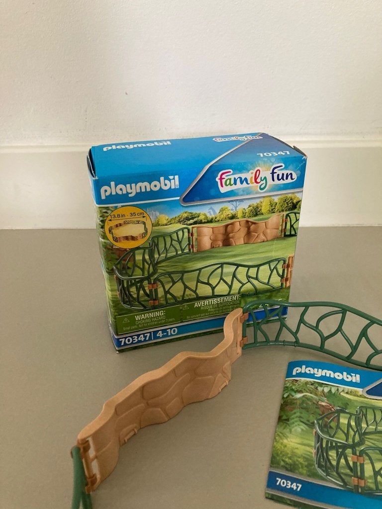 playmobil dierenuin hek 70347, Kinderen en Baby's, Complete set, Overige typen, Zo goed als nieuw, Family fun