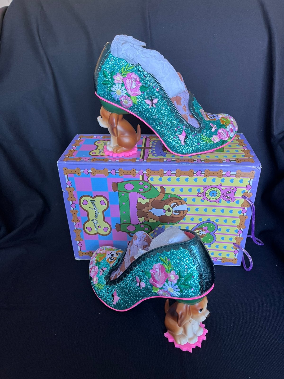 Irregular Choice Bougainvillea mt. 40 turkoois/ turquoise, Kleding | Dames, Pumps, Overige kleuren, Nieuw, Ophalen of Verzenden